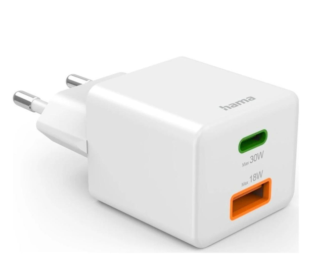 Hama Ładowarka sieciowa Mini 30W 1xUSB-C, 1xUSB-A - 1246878 - zdjęcie 2